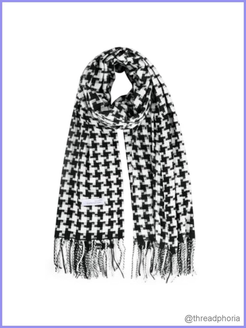Women's Winter Scarf Classic Plaid Tassel Large Shawl Wrap